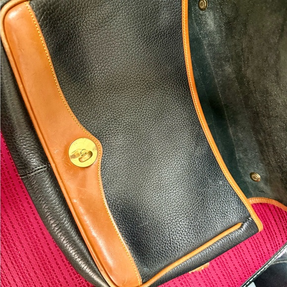 Black and Tan Leather Crossbody Messenger by Dooney and Bourke - Picture 5 of 5